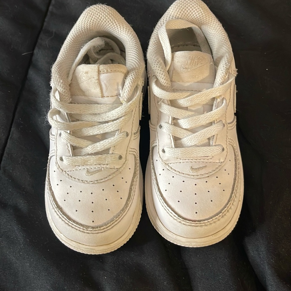 Boys Nike Air Force 1 Low Size 8C White Toddler CLEAN WORN 2X EXCELLENT COND